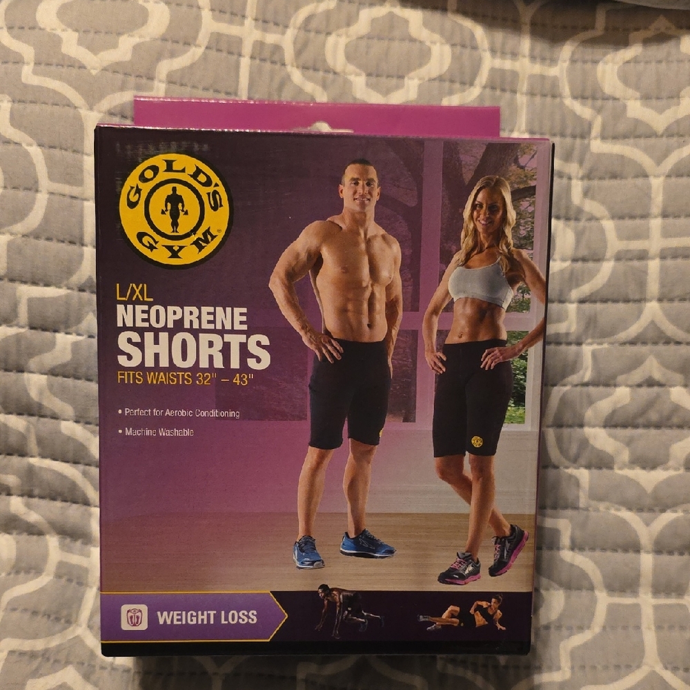 Black Neoprene Athletic Shorts